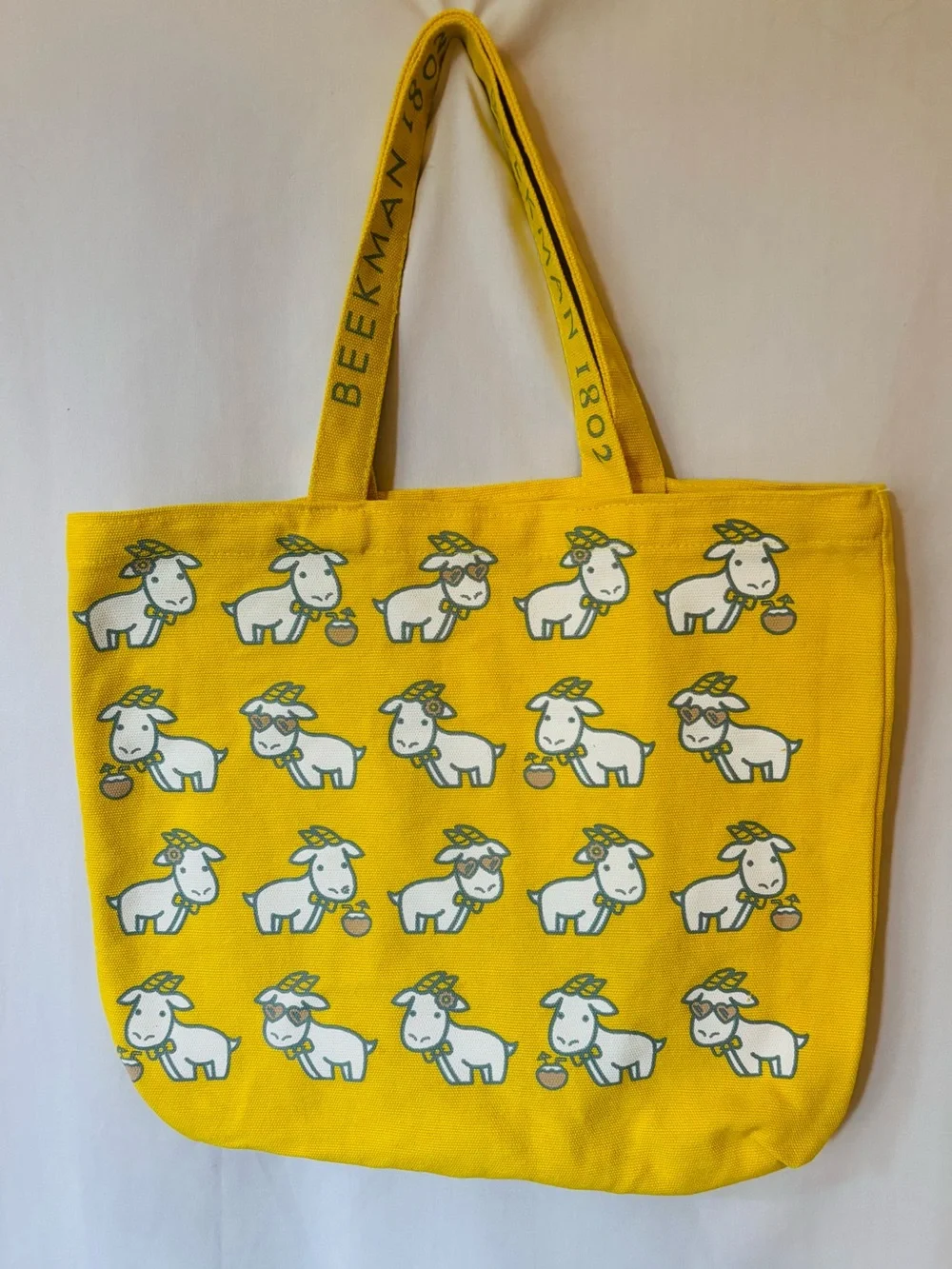 Canvas Tote Bag Goat Graphic Beekman 1802 Gift with Purchase Small
